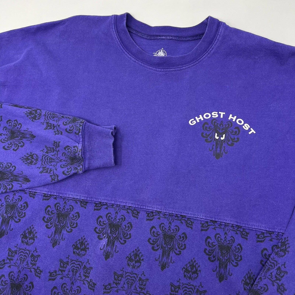 Disney Parks Spirit Jersey Ghost Host Haunted Mansion Sz Small Glow In The Dark